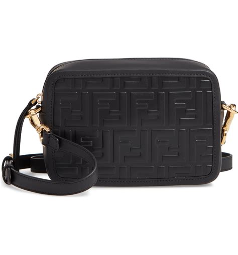 fendi mini logo embossed calfskin leather camera bag|fendi mini bag sale.